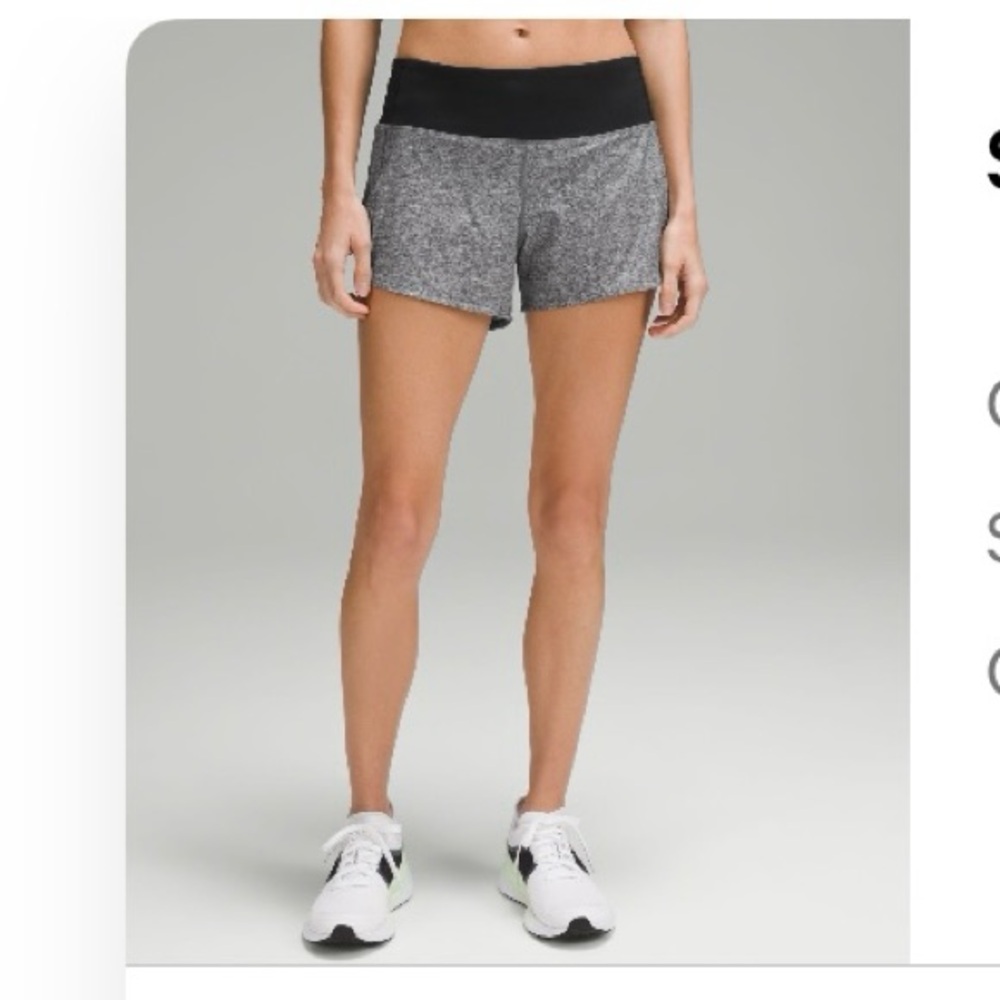 Speed Up Mid-Rise Lined Short 4" GREY